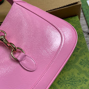 JACKIE SMALL SHOULDER BAG 27 IN PINK CRACKED LACQUER CALFSKIN GOLD HARDWARE
