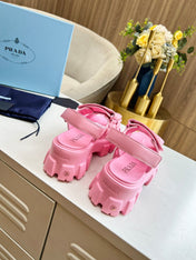 PRA MONOLITH NAPPA SANDALS BRIGHT PINK LAMBSKIN