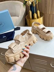 PRA MONOLITH NAPPA SANDALS BEIGE LAMBSKIN