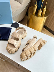 PRA MONOLITH NAPPA SANDALS BEIGE LAMBSKIN