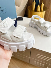 PRA MONOLITH NAPPA SANDALS WHITE LAMBSKIN