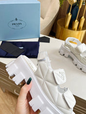 PRA MONOLITH NAPPA SANDALS WHITE LAMBSKIN