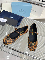 BALLET FLAT IN HONEY HORSEHAIR
