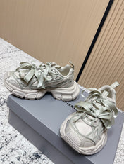 BALENCIAGA 25S 3XL SNEAKERS IN TAUPE GRAY PU LEATHER