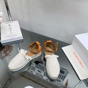 SEE BY ESPADRILLES SANDAL IN WHITE FABRIC AND BRONZE BROWN CALFSKIN