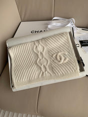 KNIT SCARF 200 CM IN WHITE CASHMERE 392882