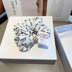 WHITE WRINKLED FABRIC SCRUNCHIE 358224
