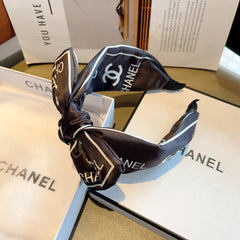 BLACK MIX WHITE SILK HAIRBAND 358257