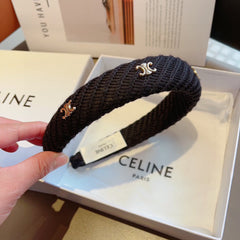 BLACK WOOL FABRIC HAIRBAND 402917