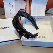 BLACK VOILE FABRIC HAIRBAND 417294