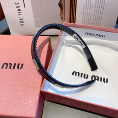 HEAD BAND IN BLACK LAMBSKIN AND RESIN 417299