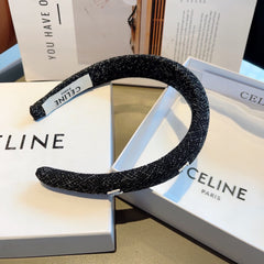 BLACK TWEED FABRIC HAIRBAND 420647