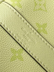 LV 25S KEEPALL BANDOULIÈRE 45 IN LIGHT OLIVE GREEN CALFSKIN SILVER HARDWARE