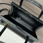 CYLINDER BAG 25 IN BLACK CALFSKIN