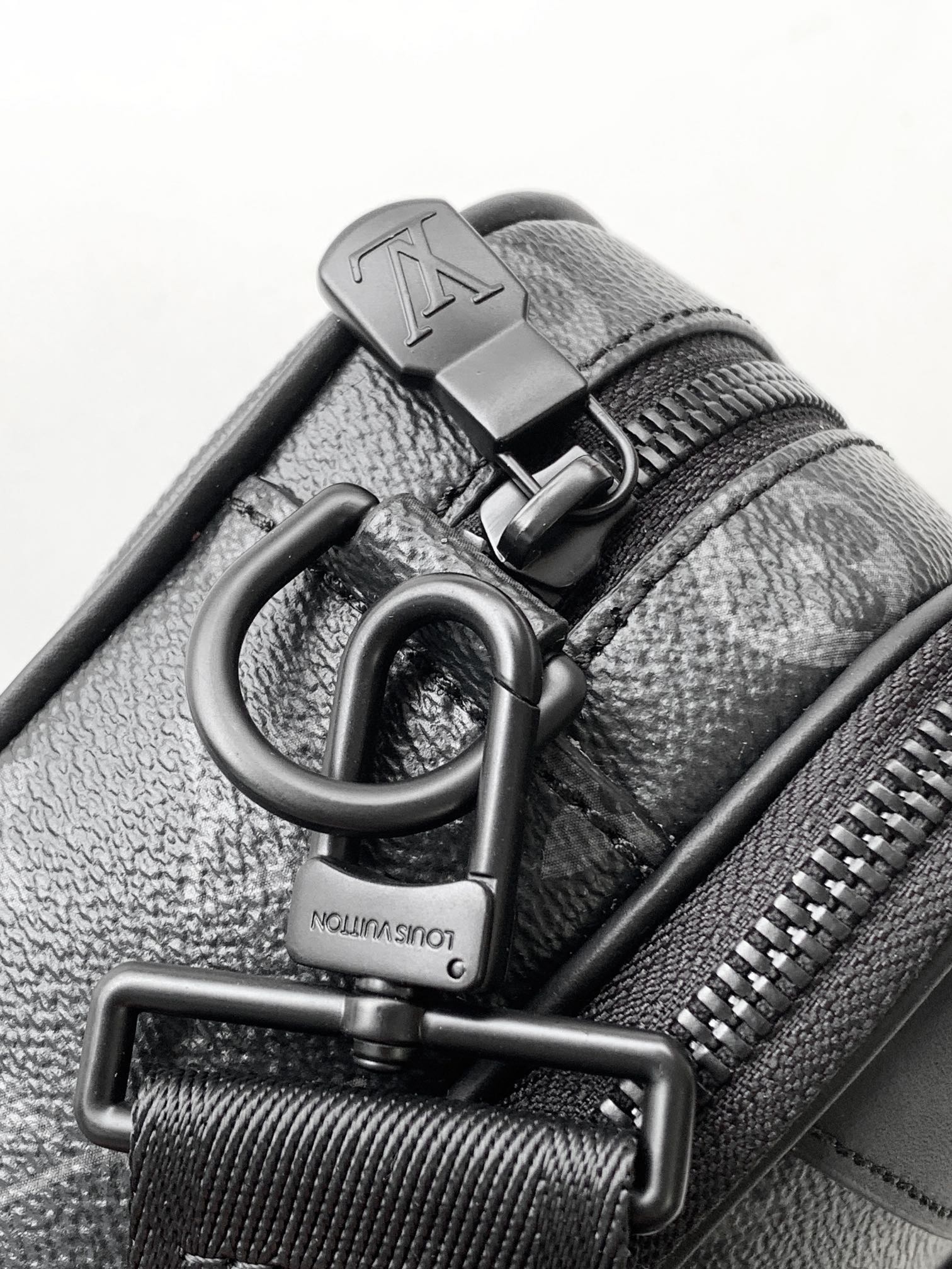NANO ALPHA BAG 24 IN BLACK MONOGRAM ECLIPSE CANVAS AND COWHIDE