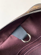 LV 25S PORTE- DOCUMENTS VOYAGE 41 IN BROWN AND BLACK EMBOSSED DAMIER INFINI CALFSKIN