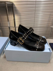 MARY JANE PUMPS IN BLACK GLOSSY CALFSKIN