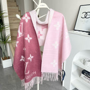 REYKJAVIK GRADIENT SCARF 220 CM IN PUNCH PINK CASHMERE 399735