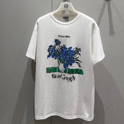 Loewe 25 Short Sleeved T-shirt White Blue Cotton 215597