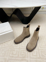 ANKLE BOOTS IN LIGHT BROWN SUEDE