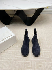 ANKLE BOOTS IN CLASSIC BLUE SUEDE