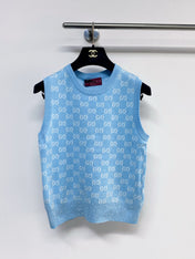GUCCI 26S EMBELLISHED SLEEVELESS SWEATER 107