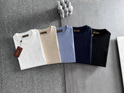 LORO PIANA CREWNECK T-SHIRT IN BLACK COTTON
