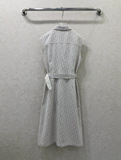 DIOR 26S SLEEVELESS MONOGRAM PRINT DRESS 1219