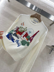 DIOR EMBROIDERED LANDSCAPE KNIT SWEATER 272312