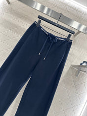 CHANEL 25S WIDE-LEG FLEECE-LINED PANTS 403