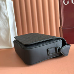 GUCCI 25S SUPREME MESSENGER BAG 26 CM IN BLACK CALFSKIN