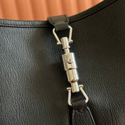 GUCCI 26S JACKIE SLIM SHOULDER BAG 28 IN BLACK CALFSKIN