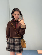 MIUMIU PLAID MINI SKIRT STYLE 655