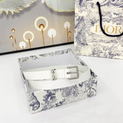 DIOR 25S BELT 20 MM IN WHITE CALFSKIN 570113