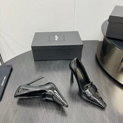 D'ORSAY PUMPS IN BLACK GLOSSY CALFSKIN