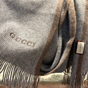 SCARF 180 CM IN SMOKE GRAY MIX BROWN WOOL 403966