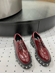 ATLAS DERBY 55 MM IN BURGUNDY RED CALFSKIN