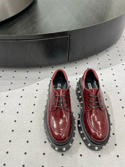 ATLAS DERBY 55 MM IN BURGUNDY RED CALFSKIN