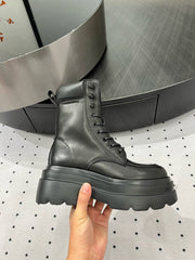 ANKLE BOOTS 55 MM IN BLACK CALFSKIN