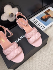 25C Sandal 45mm Open Heel Pink Lambskin 233489