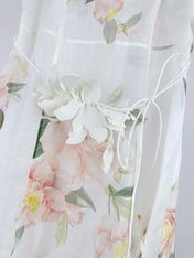 DITSY FLORAL PRINT LONG DRESS NATURA 25S IN SILK 266337