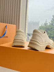LV ARCHLIGHT SKATE SNEAKER IN PALE BROWN EMBOSSED SUEDE