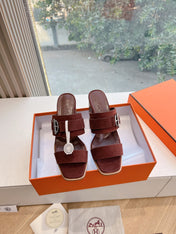KUTE 60 SANDAL IN CHESTNUT BROWN SUEDE