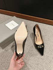 ROMAN HIGH-HEEL 10 CM IN BLACK CALFSKIN