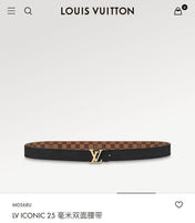 LV ICONIC 25 MM IN BROWN DAMIER CALFSKIN GOLD HARDWARE