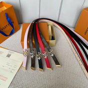 LV GRAM 20 MM REVERSIBLE BELT BROWN MONOGRAM CALFSKIN SILVER HARDWARE
