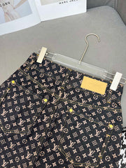 LV NEW STYLE DENIM SKIRT WITH FRONT CENTER ZIPPER 269062
