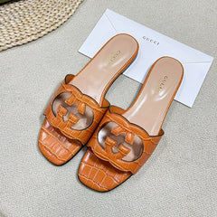 GG Cut Out Slide Sandals Gingerbread Brown