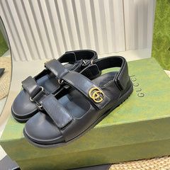 GG  Sandal With Double G Black