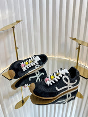 LOEWE 26S RUNNER 2.0 SNEAKERS IN BLACK FABRIC AND SUEDE